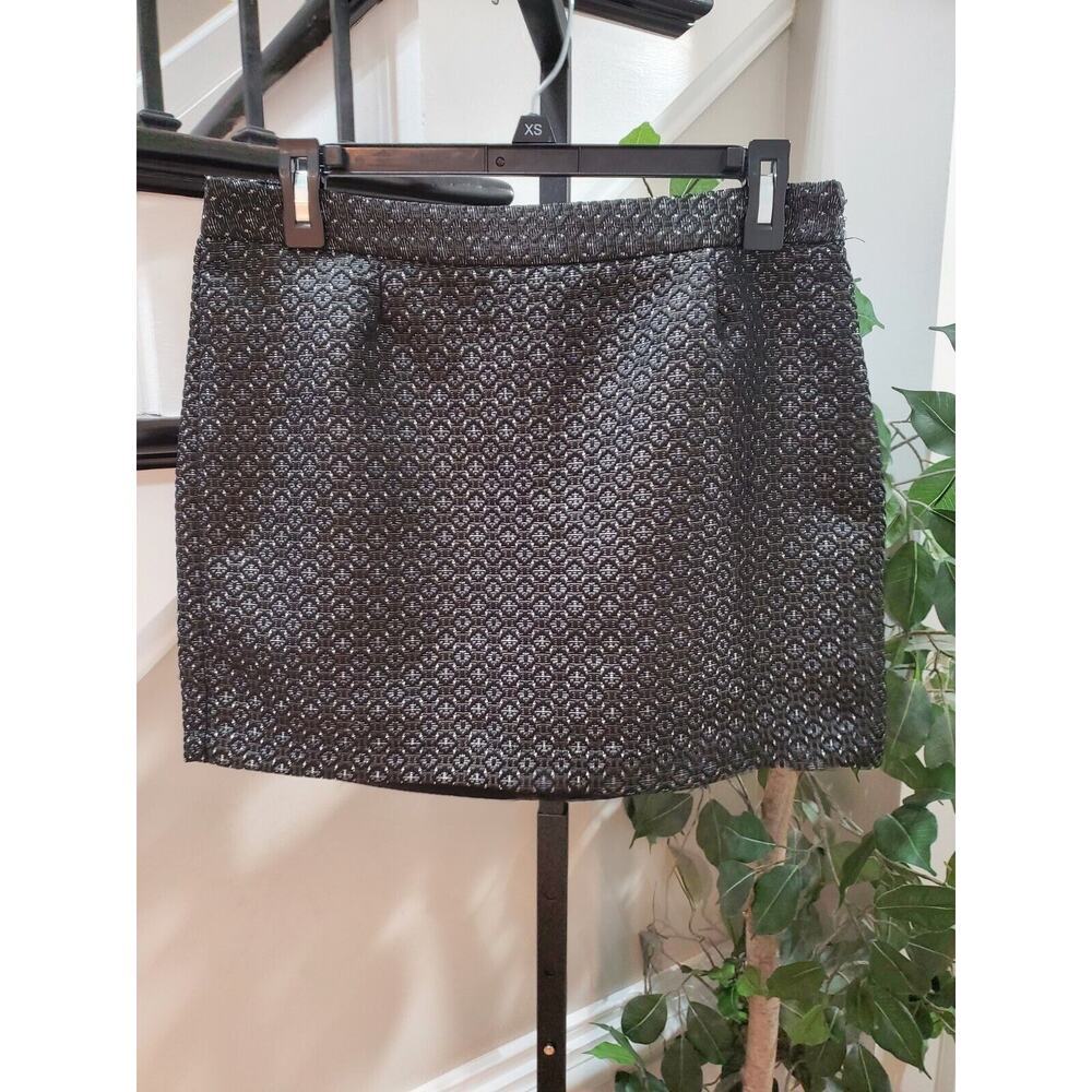 Gap Womens Black Polyester Comfort Flat Front Elastic Waiste Mini‎ Skirt Size 4